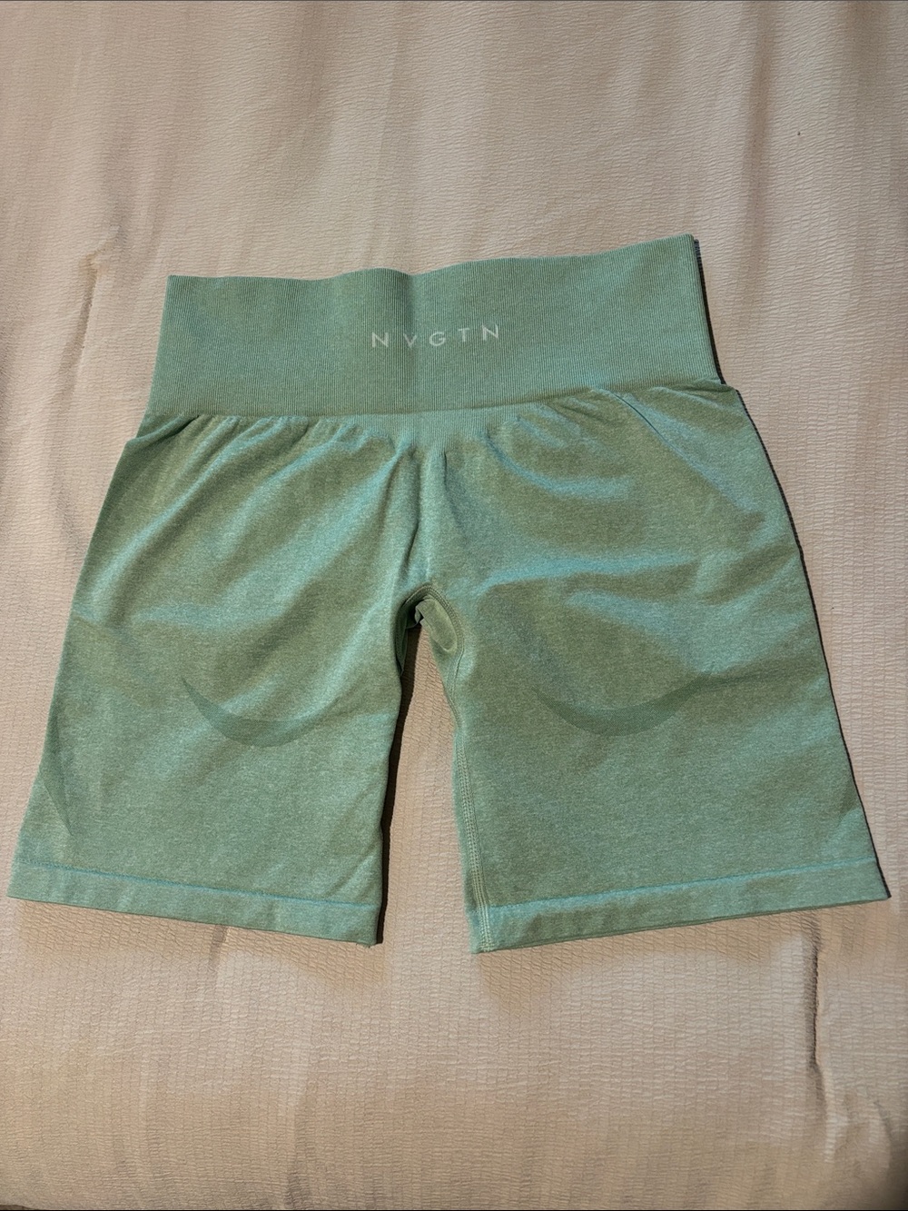 NVGTN Green Contour High-Waist Bike Shorts
